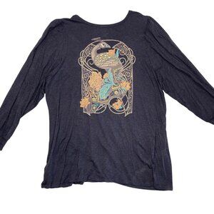 Torrid Super Soft Peacock Classic Fit Super Soft V-Neck Puff Sleeve Top Women 4